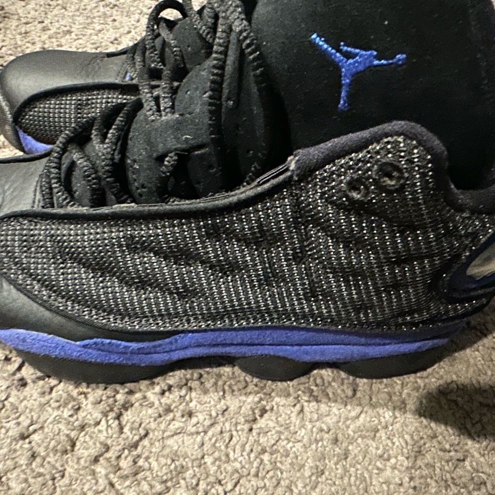Jordan Kids Sneakers Black with Blue Highlights